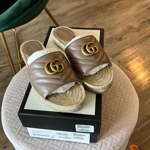 Gucci Espadrille Sandals Size 37